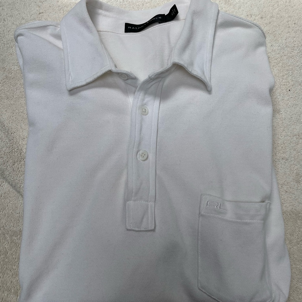 Ralph Lauren White Polo Shirt Classic Cotton Comfort